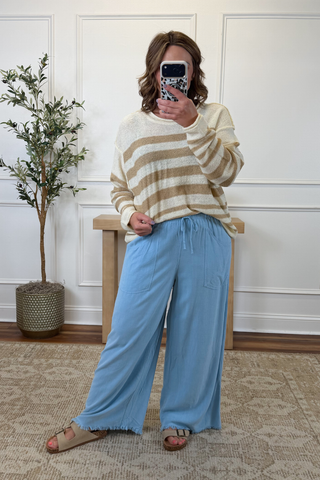 Seaside Stroll Stripe Knit Sweater