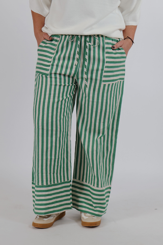 Willow Lane Striped Wide-Leg Pants