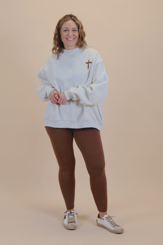 Cross & Jesus Saves Reversible Sweatshirt