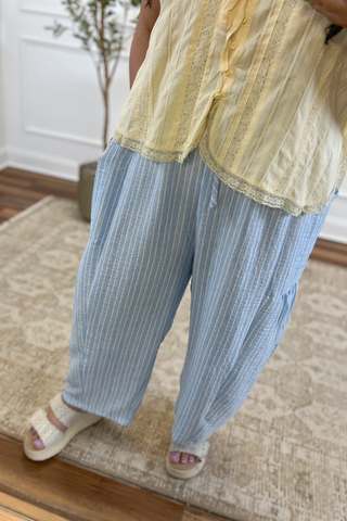 Slow Mornings Striped Pants