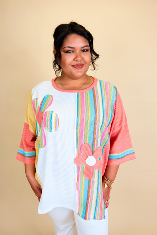 Colorful Daisy Top in Plus