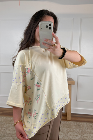 Wildflower Patch Washed Terry Pullover