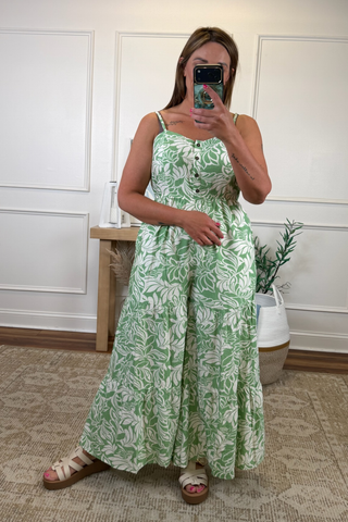 Palm Breeze Wide Leg Jumpsuit