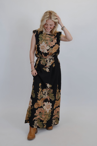 Golden Garden Midi Dress