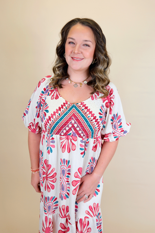 Berry In Love Smocked Midi Dress