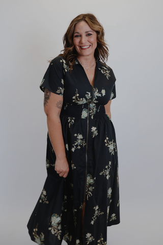 Paisley Print Short Sleeve Dress