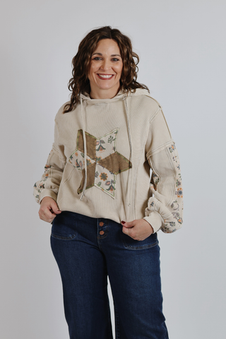 Patchwork Prairie Hooded Thermal in Plus