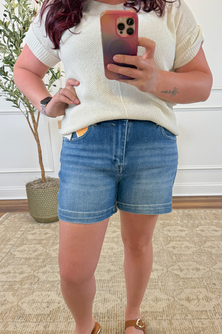 Zara High Rise Denim Shorts