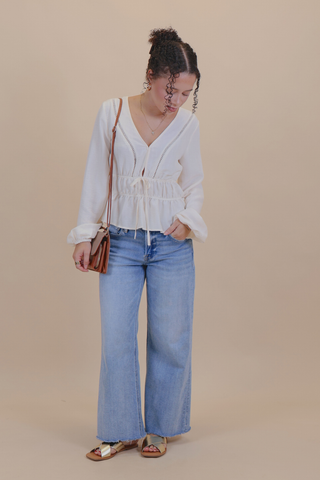 Softly Spoken Peplum Top