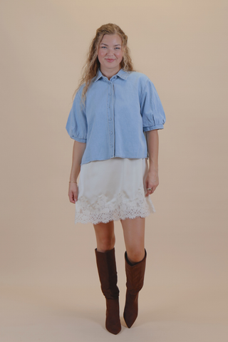 Bluebell Breeze Denim Top