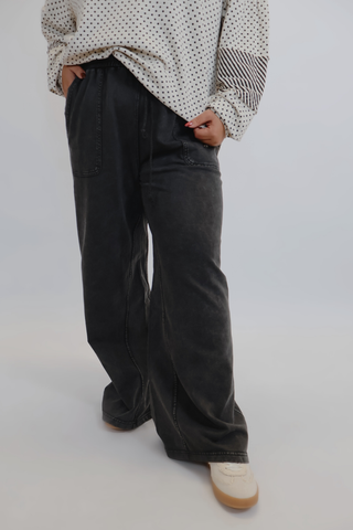 Charcoal Canyon Mineral Wash Wide Leg Pants