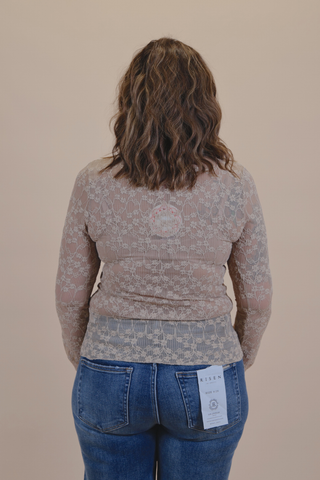 Dainty Bloom Sheer Lace Top