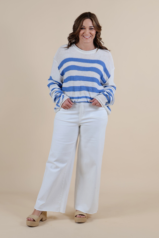 Seaside Stroll Stripe Knit Sweater
