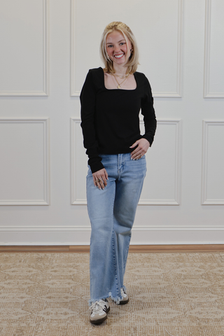 Eco Essentials Square-Neck Top