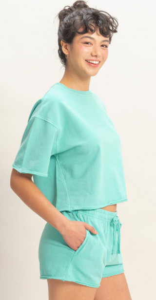 Everyday Ease Raw Hem Lounge Set
