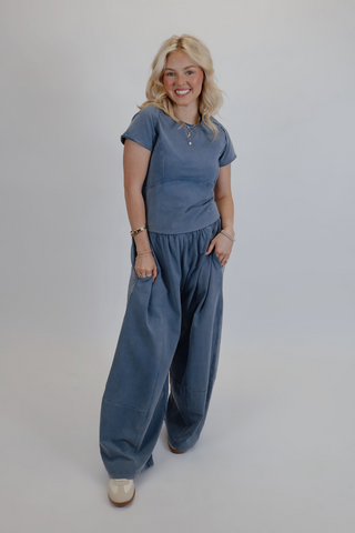 Denim Drift Crop Top