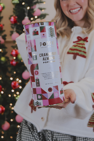 Poppy Cranberry Almond Popcorn Gift Tin