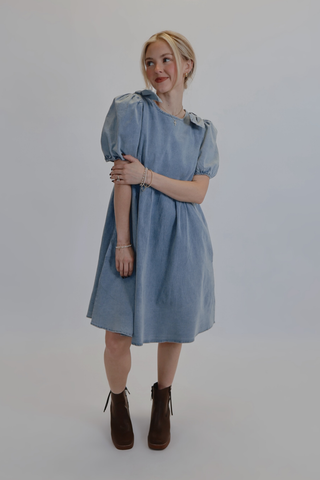 Sadie Washed Denim Mini Dress