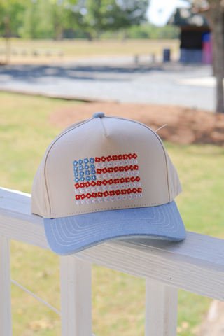 Liberty Bloom Denim Trucker Hat