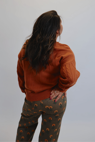 Marigold Bloom Knit Sweater