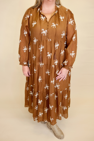 Sweetest Sunsets Midi Dress in Plus