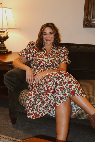 Vintage Meadow Midi Dress