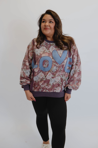 Sweetheart Floral Love Pullover