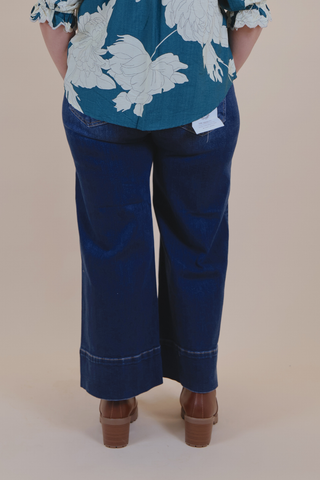Dakota Wide-Leg Cropped Jeans