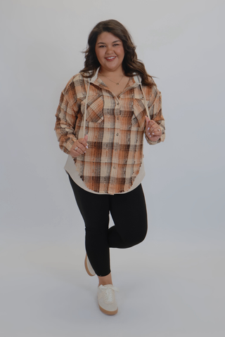 The Hattie Hooded Flannel Jacket