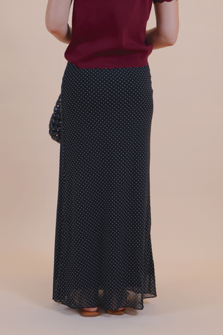 Midnight Polka Dot Skirt