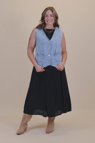 Denim Days Vest in Plus