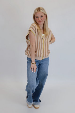 Citrus Edge Sweater Vest
