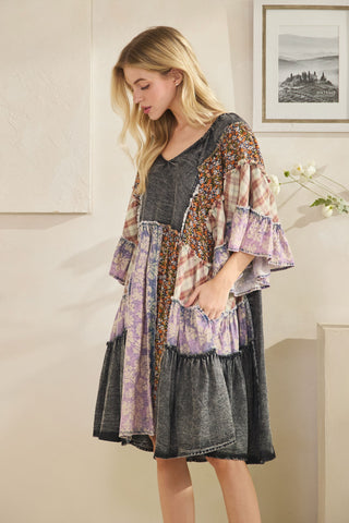 Willow Patchwork Ruffle Tunic