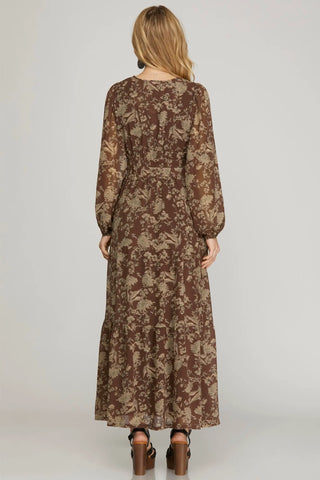 Hollow Creek Floral Tiered Maxi Dress
