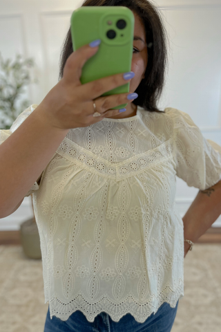 Sunday Garden Eyelet Top