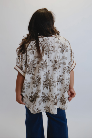 Autumn Garden Plus Floral Top in Plus