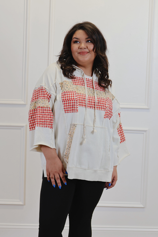 Everly Patch Mix Pullover