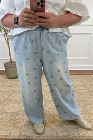 Dottie Days Washed Denim Pants