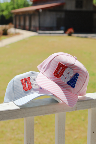 The Stars & Stripes Seersucker Cap