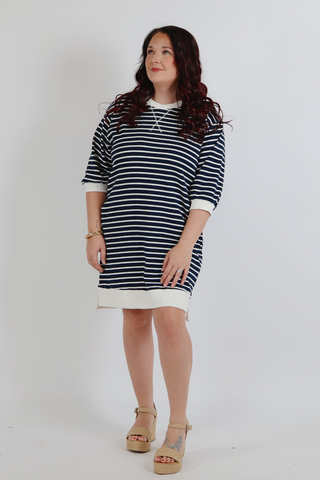 Easy Days Stripe Knit Mini Dress