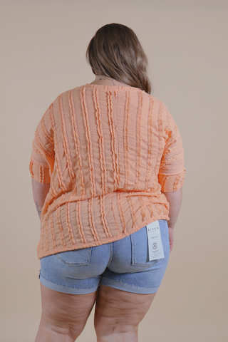 Sunset Stroll Textured Top in Plus