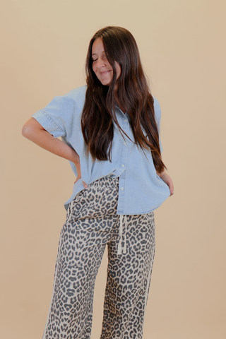 Wander Free Chambray Shirt Top