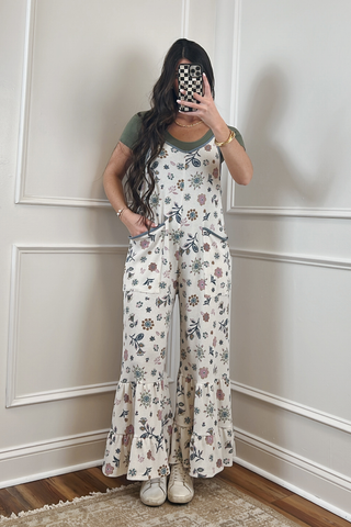 Floral Dream Waffle Knit Jumpsuit