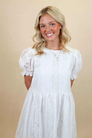 Walk the Aisle Lace Mini Dress