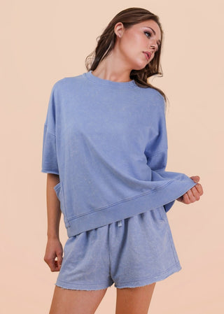 Weekend Ready Mineral Washed Knit Set