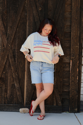 Liberty Lace Flag Pullover