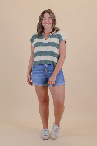 Seaside Stripe Sweater Top