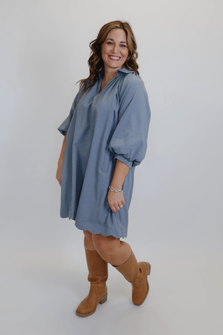 Harper Scallop Mini Dress