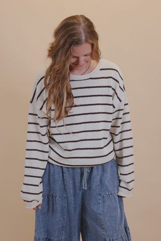 Mocha Stripe Sweater