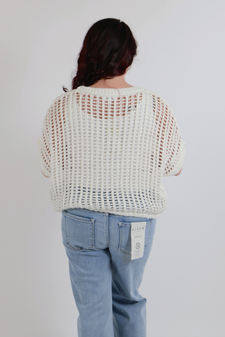 Coastal Breeze Crochet Sweater Top